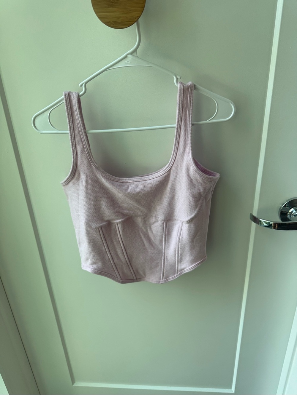 PINK Victoria's Secret Pale Lilac Cropped Tank Top